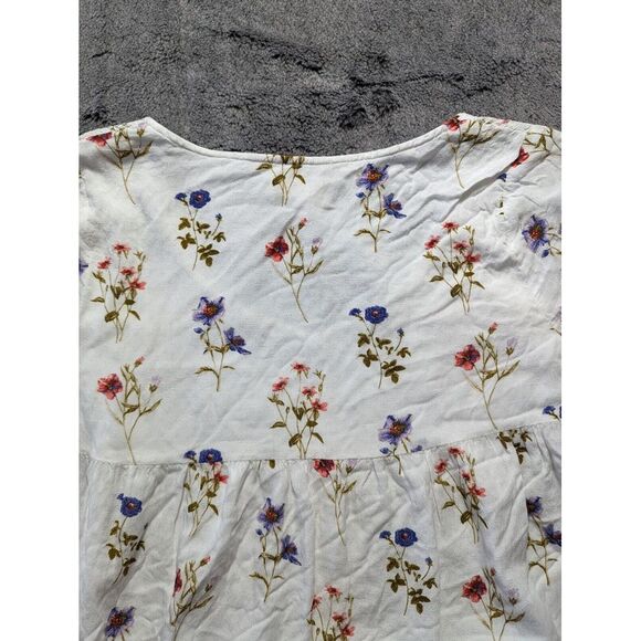 Miss Me Crop Blouse Women's Size Medium White - Picture 8 of 9